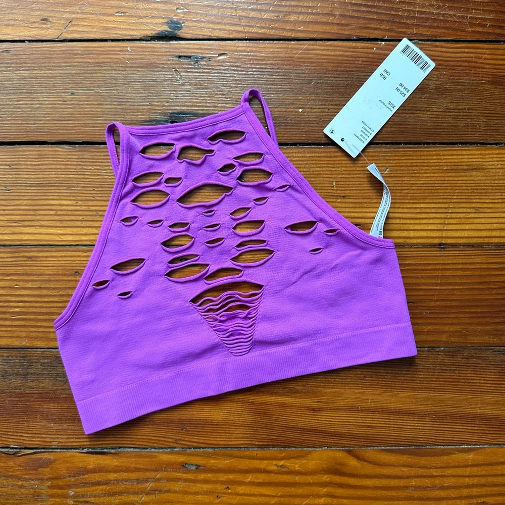 NWT Out From Under holey bra top XS